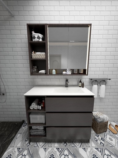 Colección Ballota - Mueble Luzia - Color Antracita Metálica Fina